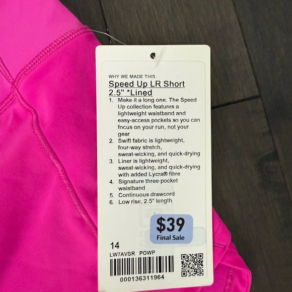 Lululemon Speed Up Low-Rise Lined Short 2.5" - Picture 4 of 4